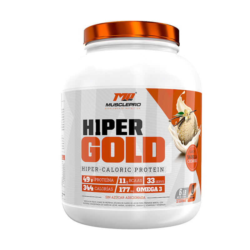 Proteina Hiper Gold de 6 libras Vainilla