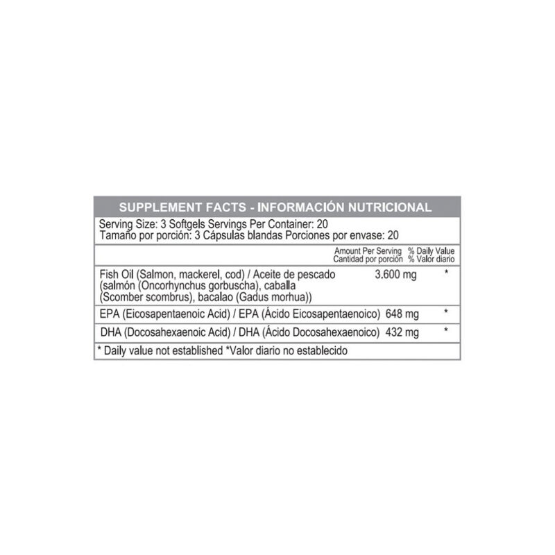 Omega 3 Fish Oil 1200 mg, con 100 cápsulas blandas de healthy america - Image 2