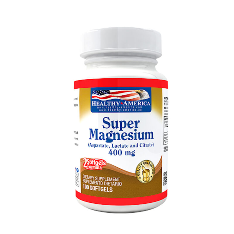 Super Citrato de magnesio aspartato lactato y citrato de 400mg