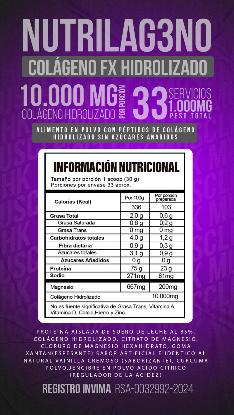 Colágeno Hidrolizado nutrilageno de 1000 grs - Image 2