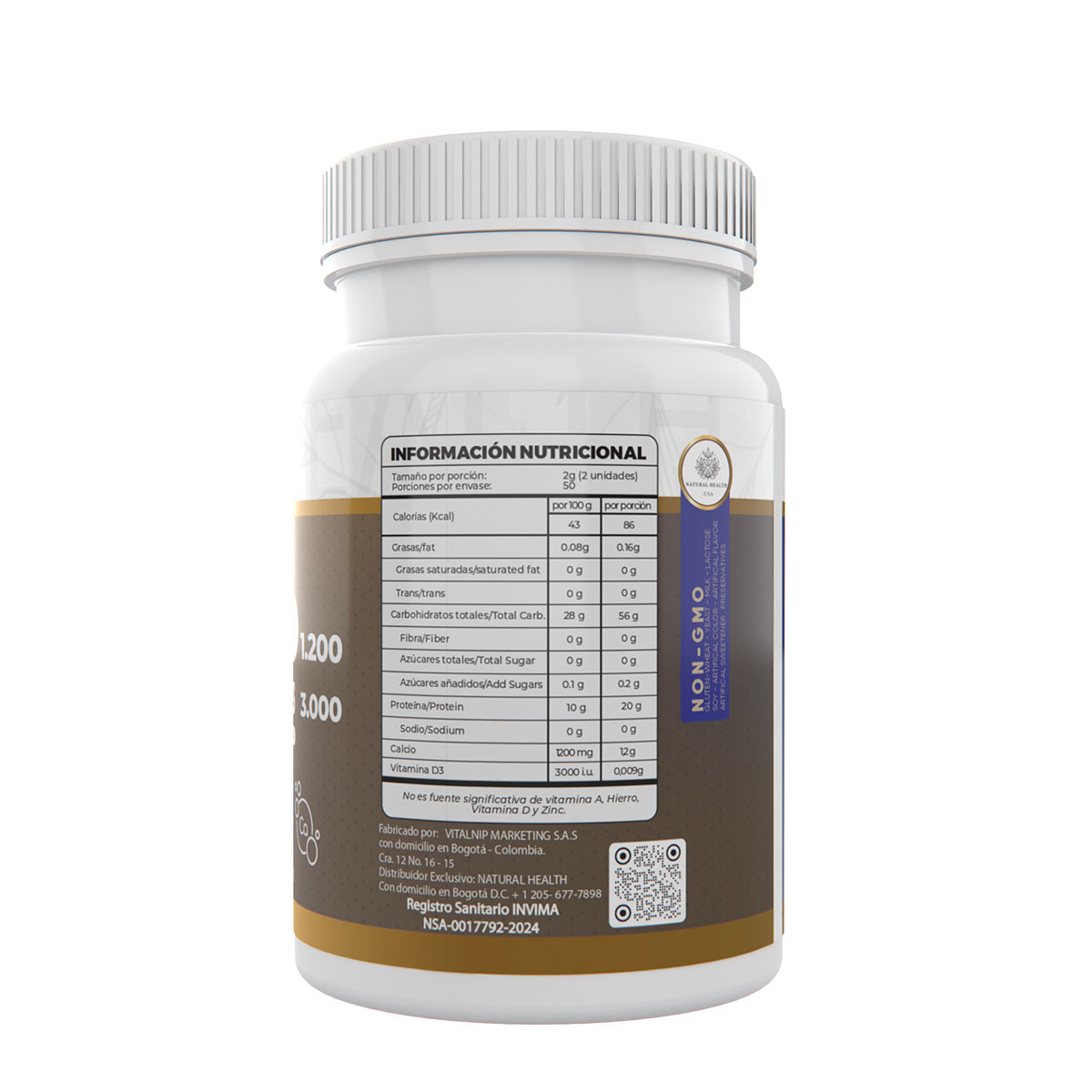 Calcio + Vitamina D3 1500 mg - Image 2